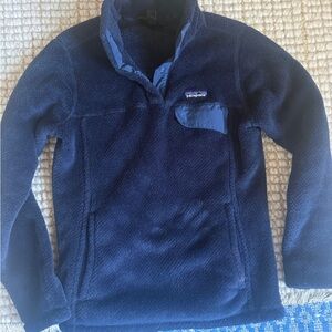 Patagonia Navy Zip-Up Fleece Sweater